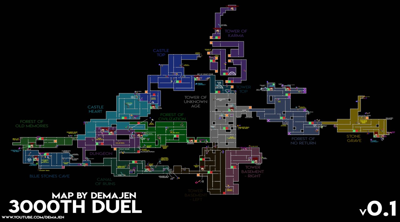 3000th Duel - 100% Map Guide